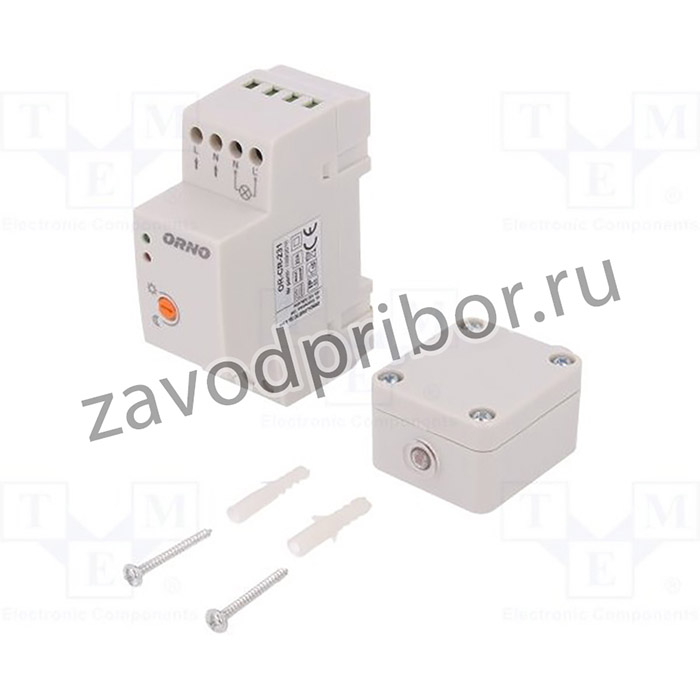 OR-CR-231, Сумеречный выключатель, IP20, IP65, 230ВAC, SPST-NO, DIN, 20А
