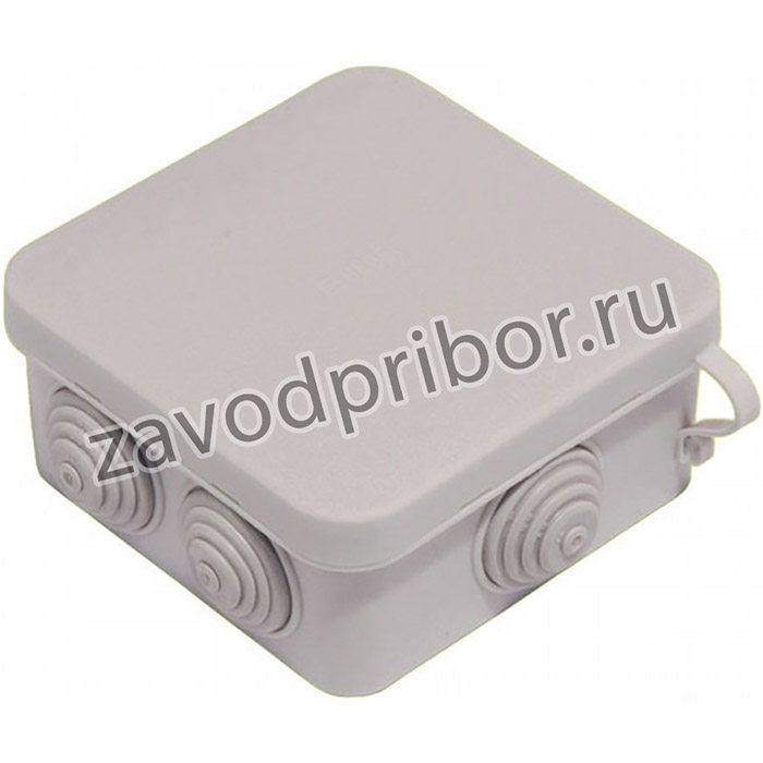 Hegel Коробка разветвительная д/откр монтажа с 6 мембранными вводами, внутр разм 85x85х40 мм, квадрат, IP55