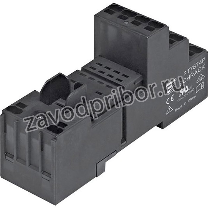 1860100-1, Гнездо реле, DIN-рейка, Безвинтовой Зажим, 14 вывод(-ов), 12 А, 240 В AC, PT