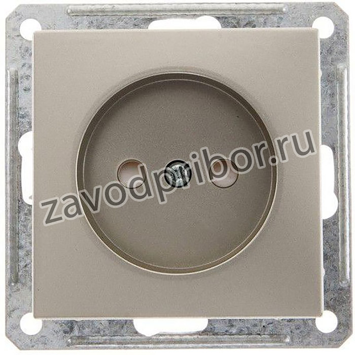 Розетка 1-м СП W59 16А IP20 без заземл. защ. шторки механизм шампань SE RS16-151-4-86