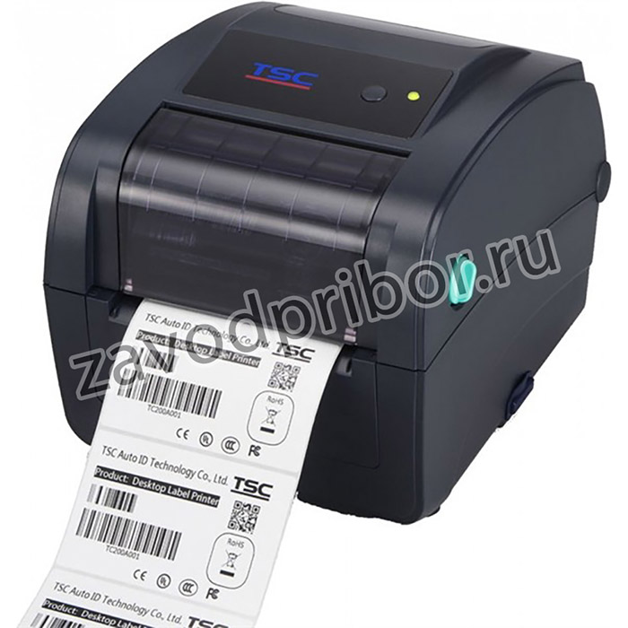 Принтер этикеток TSC TT, TC200, 4", 203 dpi, 6 ips + RTSC TT TC, navy, 8MB SDRAM, 4MB Flash, RS-232, Centronics, USB 2.0, Ethernet, microSD