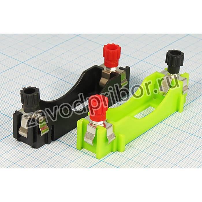 Батарейный отсек (держатель) AA1, BH-04013AA, контакты 8C, 1красный 1черный/зажим