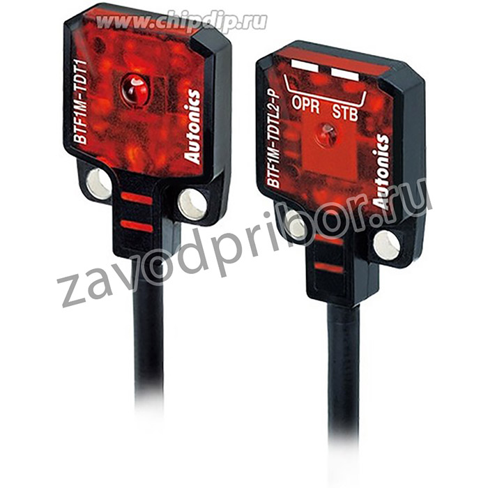 BTF1M-TDTL-P Компактный фотодатчик на пересечение луча, расст. срабатывания 1 м, на свет, PNP-выход, 12-24В=
