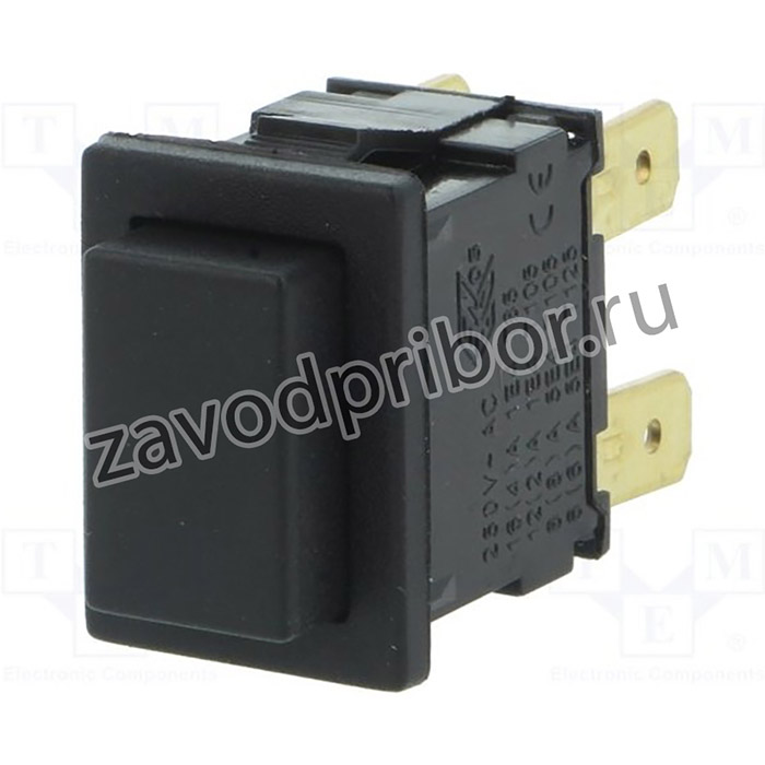 H8351ABBB, Переключатель: кнопочный, Пол: 2, DPST-NO, 12A/250ВAC, (ON)-OFF
