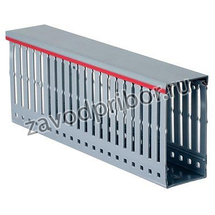 Короб перфорированный DKC / ДКС 00163RL RL12 80x40 в комплекте с крышкой, серый (цена за 1 метр)