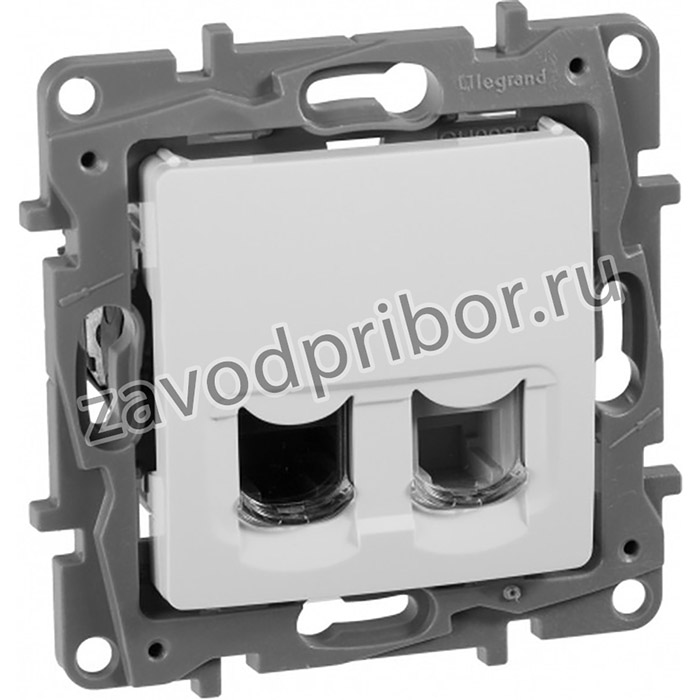 Legrand Etika Белый Розетка тел.+ комп. (RJ11+RJ45) 5 категория UTP