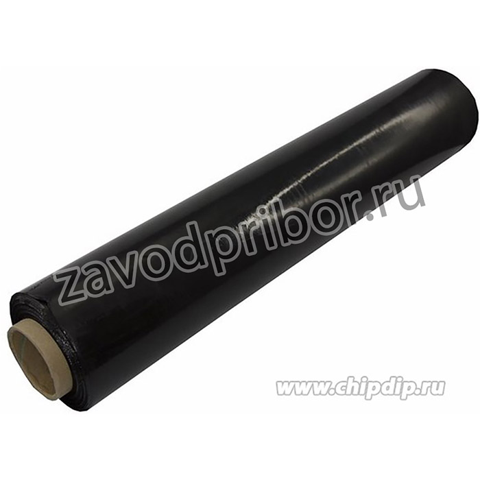 19-5020, Стретч-пленка 500 мм х 20 мкм, вес 2,0 кг, черная (первичное сырьё)