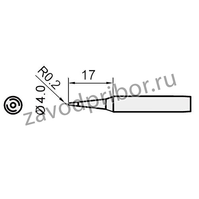 5SI-216N-I — жало сменное (конус 0.2 мм диаметр 4 мм)