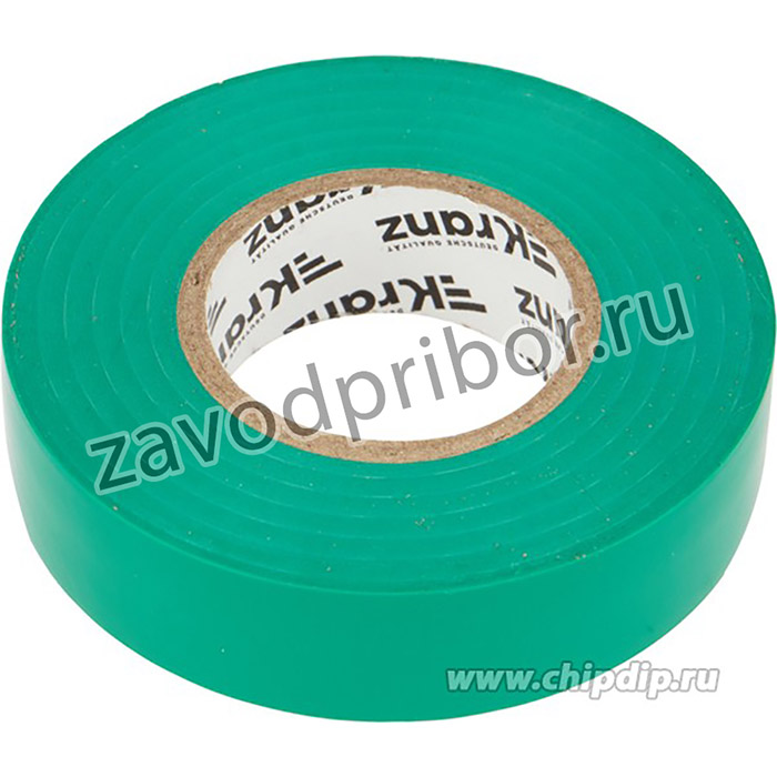 KR-09-2803, Изолента ПВХ профессиональная, 0,18х19 мм, 20 м, зеленая