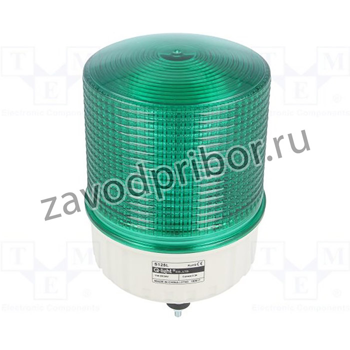 S125L-24-G, Сигнализатор: световой, непрерывный свет, мигающий свет, зеленый