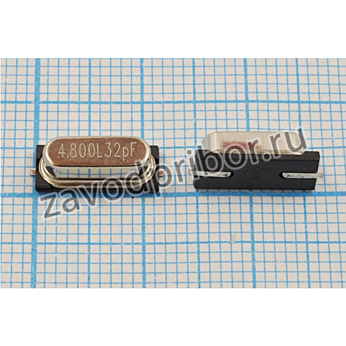 Кварцевый резонатор 4800 кГц, корпус SMD49S4, нагрузочная емкость 32 пФ, точность настройки 20 ppm, стабильность частоты 50/-40~85C ppm/C, 1