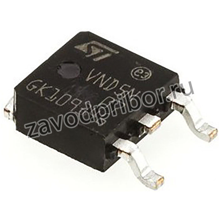 VND5N07-E, Интеллектуальный силовой ключ с защитой, OMNIFET II [TO-252 / D-PAK]