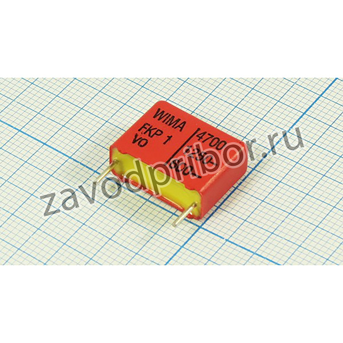Конденcатор пленочный , емкость 4700 пФ, напряжение 1250В, размер 18x 7x14,PP, выводы 2P, FKP1, WIMA