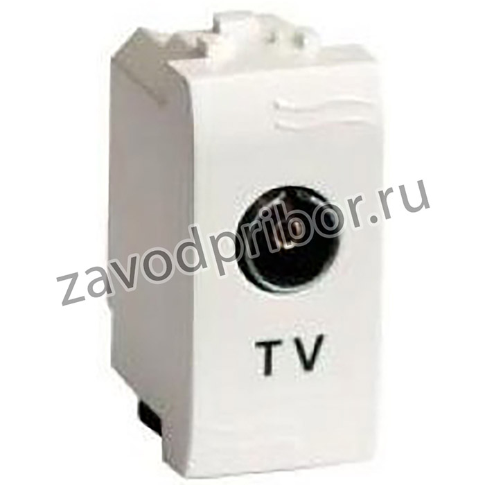 Розетка телевизионная проходная TV 1-м СП 1мод. Brava сл. кость DKC 75721S
