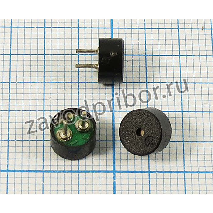 Зуммер магнитоэлектрический без генератора, 6x 4, напряжение 1.5В, сопротивление 5.5 Ом, частота 2.731 кГц, 2P3, PB-0627PE-01, HITPOINT
