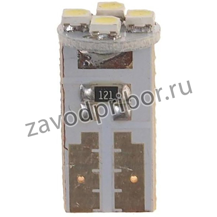 10513W, Лампа светодиодная 12V W5W T10W W2.1x9.5d 6000K бесцокольная 4 LED MEGAPOWER