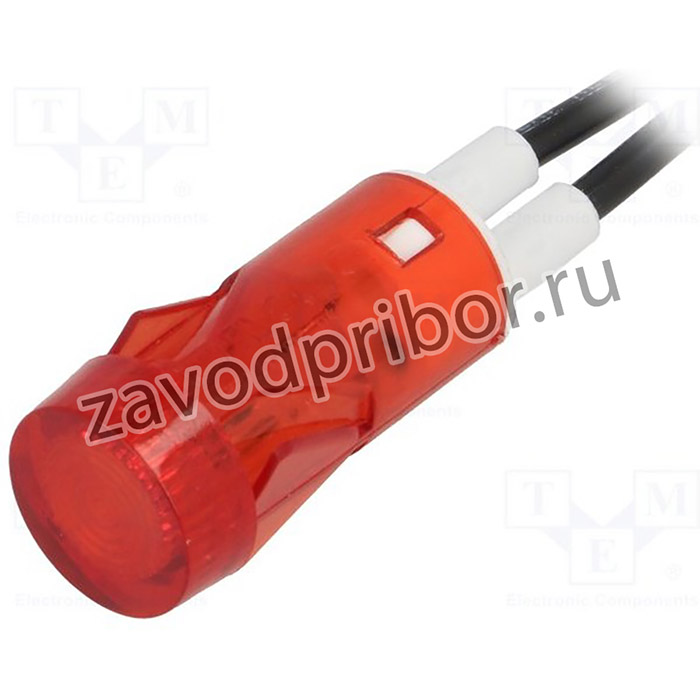 AE-L2800RN-230, Индикат.лампа: с неоновой лампой, плоский, красный, 230ВAC