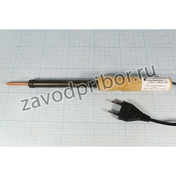 Паяльник электрический 220В, 65Вт, нихром, ЭПЦН65-220, деревянная ручка; паяльник\220В\ 65Вт\\нихром\ЭПЦН65- 220\дерев.ручка