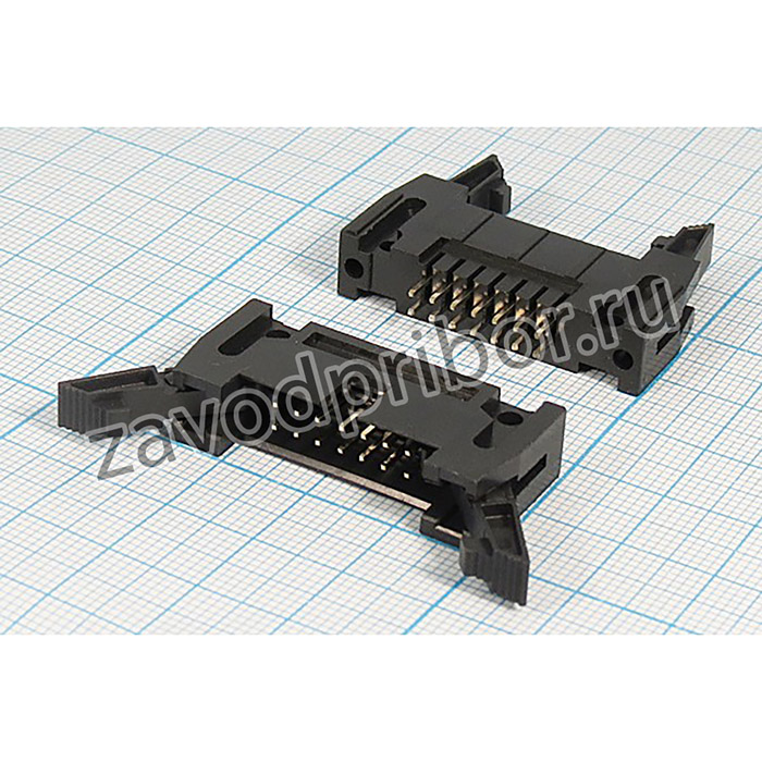 Разъем (IDC) IDCC-14MS вилка, шаг P2.54x2.54, контакты 14P, на плату, IDCC-14MS
