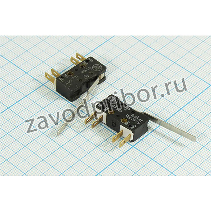 Микропереключатель, рычаг 39мм 220В/2.5А 787 ПКонц 20x 6 x 7\220\ 2\OFF-(ON)ON- (OFF)\\L39\WLK14; ПКонц 20x 6 x 7\220\ 2\OFF-(ON)ON-(OFF)