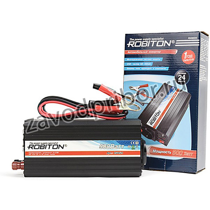 ROBITON R500/24V 500W с USB выходом (24В), Инвертор 24V-220V