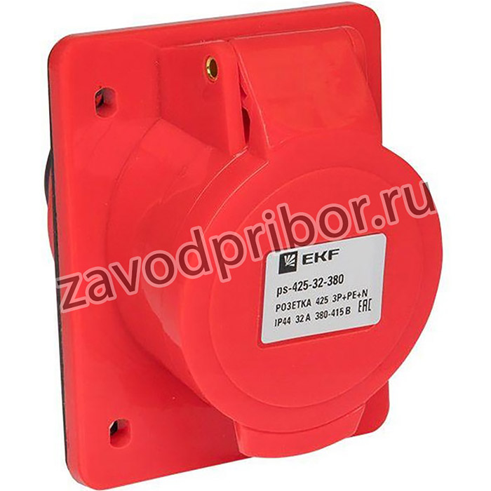 Розетка скрыт. уст. 32А 380В 3P+РЕ+N IP44 (425) EKF ps-425-32-380