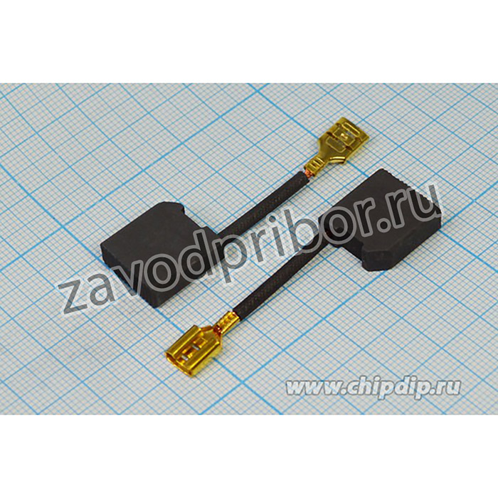 щетка для двигателей 6x16x17 №580 для Интерскол ДП-190/1600 М, ДП-210/1900 М, ДЩ095 двиг щетка\ 6,0x16x17\клем/гн 6,3\\ИнтерсколДП-190; дви