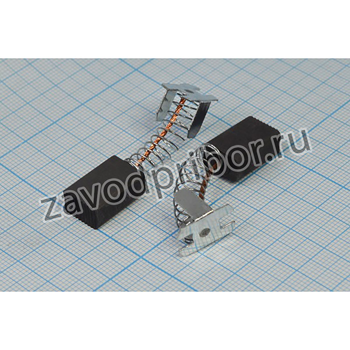 щетка для двигателей 7x11x17 №586 для Интерскол ЛПШ-100/1200, ДЩ093 двиг щетка\ 7,0x11x17\пруж/пятак 10,5x15,5\\ЛПШ-10; двиг щетка\ 7,0x11x