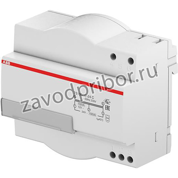 2CSM228575R0812 TS100/12-24 C, DIN Rail Transformer