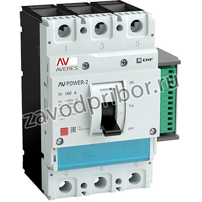 Выключатель автоматический 160А 100кА AV POWER-1/3 ETU2.2 AVERES EKF mccb-13-160H-2.2-av