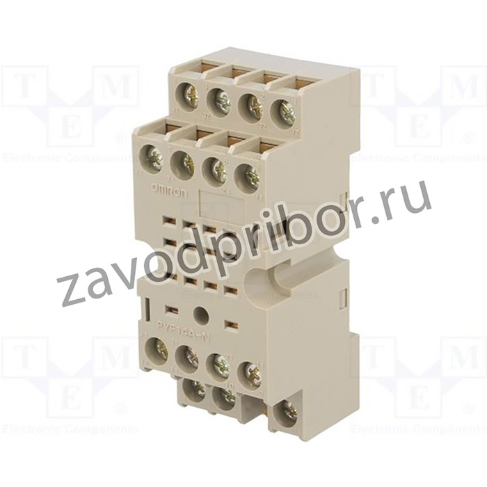 PYF14A-N, Панелька, PIN 14, 10А, 250ВAC, Назначение H3YN-2,H3YN-4,MY4,MY4N