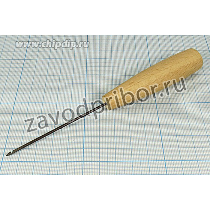 Шило с крючком\d1,8x75\ деревянная ручка\; шило с крючком\d1,8x75\\\дер руч\