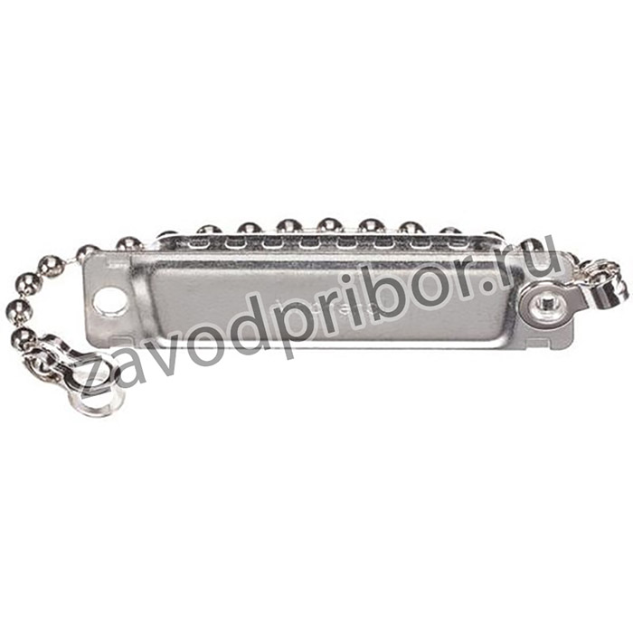 L17D4K63025, D-Sub Tools & Hardware METAL DUST CAP W/CHN FOR 25 POS. RECPT.