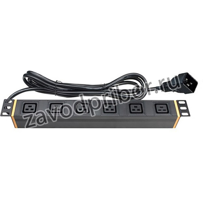 Блок распределения питания 6-м 16А C19 вх. разъем C20 для 19дюйм шкафов DKC R519C146