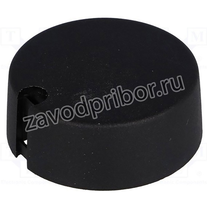 A1040049, Ручка, с указателем, пластмасса, dоси: 4мм, d40x16мм, черный