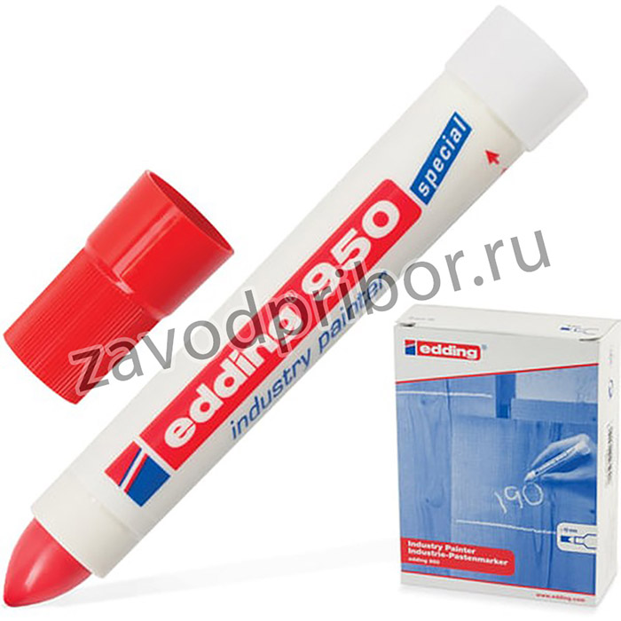 Маркер-паста для промышленной маркировки EDDING 950, КРАСНЫЙ, 10 мм, E-950/2