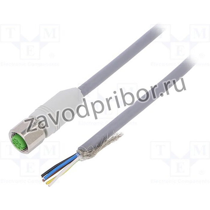 7014-13221-3480300, Соединительный кабель, M12, PIN: 5, прямой, 3м, вилка, 60ВAC, 60ВDC