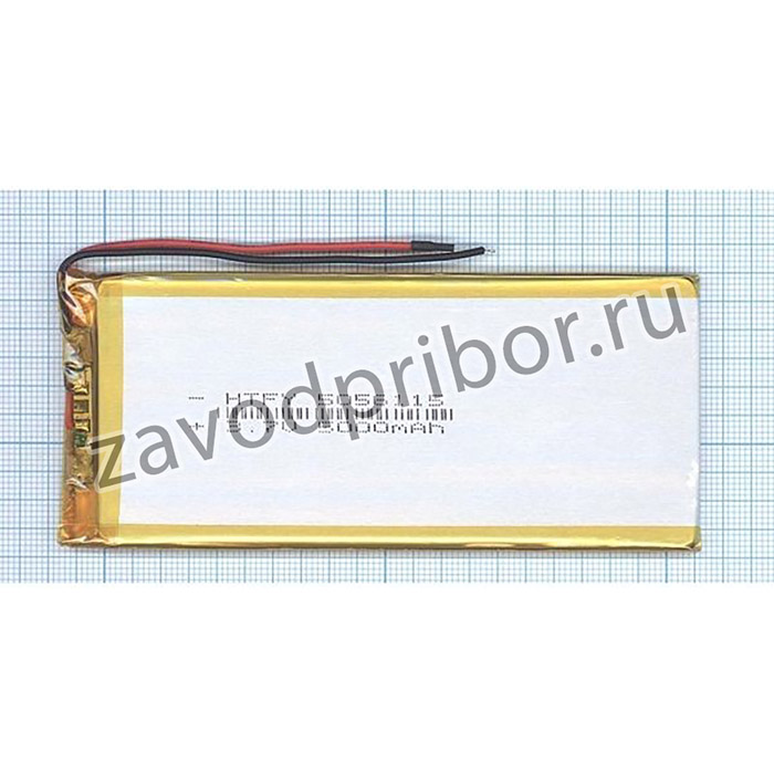 Аккумулятор универсальный 5x56x115 мм 3.8V 5000mAh Li-Pol (2 Pin)