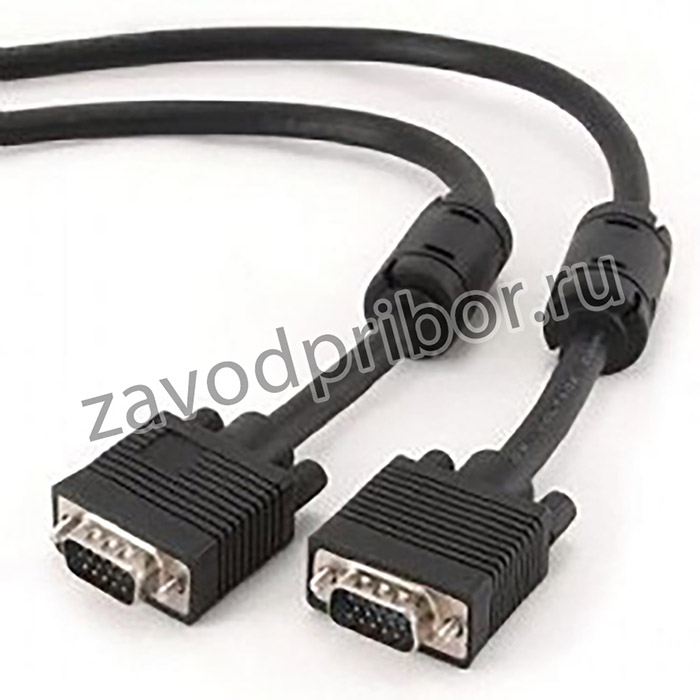 Кабель Gembird/Cablexpert CC-PPVGA-20M-B, Кабель VGA Premium , 15M/15M, 20м, черный, тройной экран,феррит.кольца