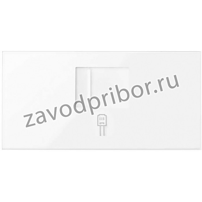 Simon 100 Белый глянец Накладка розетки RJ45