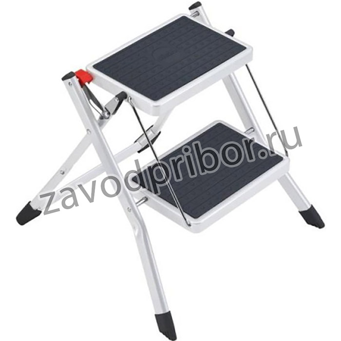 Стремянка стальная Hailo Mini с резиновым ковр., 2 ступ., белая, 4310-001