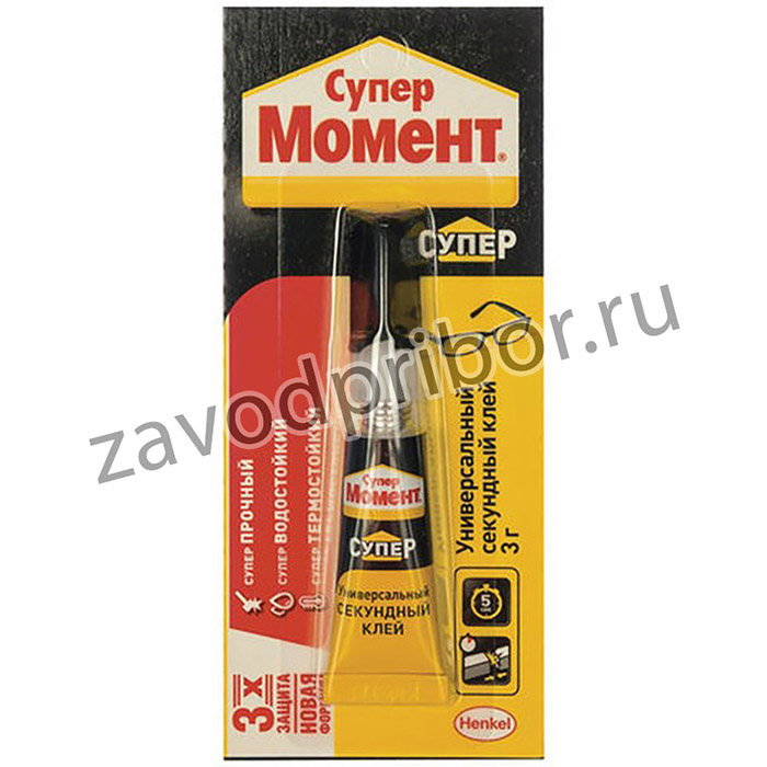 Клей моментальный Супер МОМЕНТ, 3 г, отрывная мультикарта, 608976