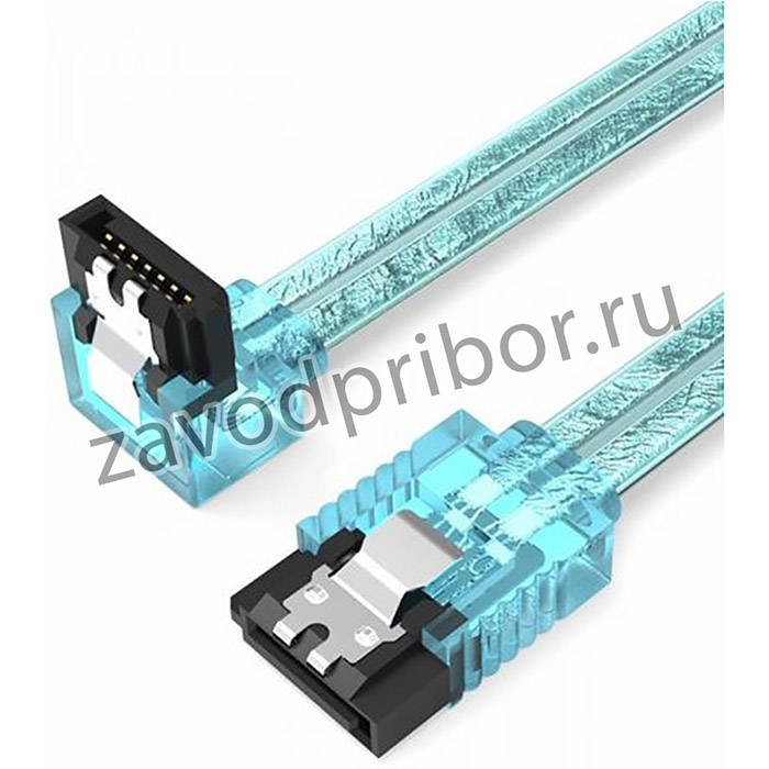 Vention KDDSD, Кабель Vention SATA 3 M/SATA 3 M угол 90 с защелками, голубой - 0.5 м