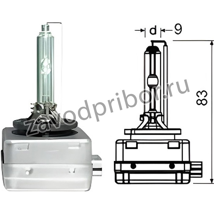 Лампы ксеноновые D1S 85V 35W PK32d-2 (2шт.) 4300К