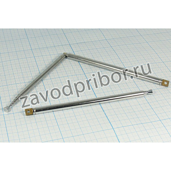 Антенна телескопическая, Ш 7,0x 7,0x2,0/D 3,0, d 7, длина 137~580, 6+1 колен