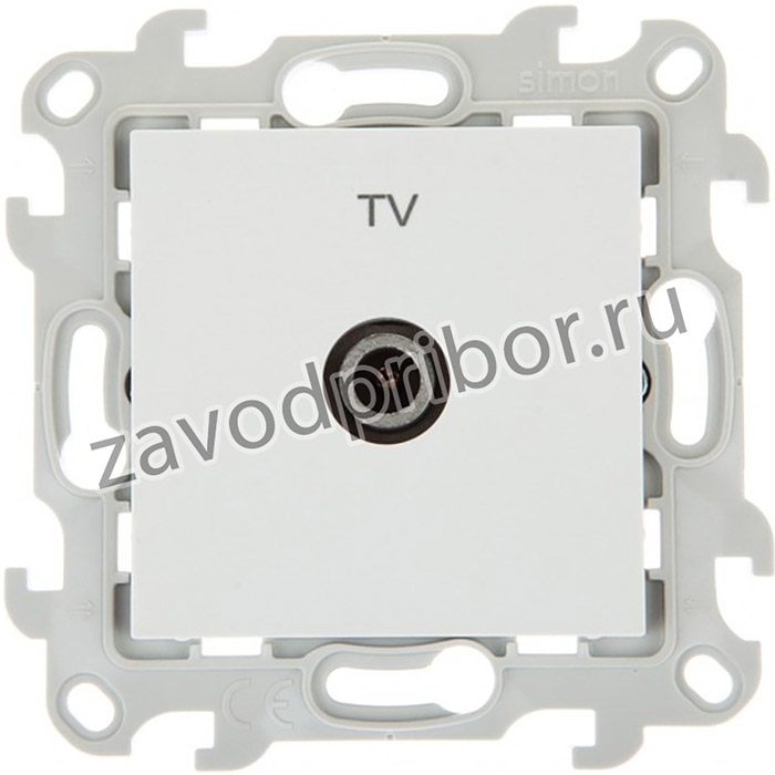 Розетка TV проходная 24 Белая