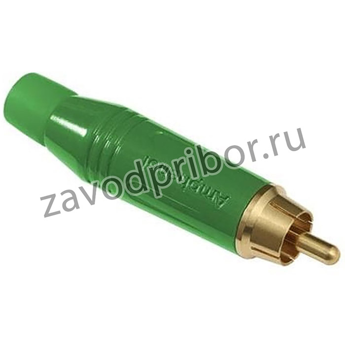ACPR-GRN, RCA Phono Connectors Diecast SH GLD PLTD CONT COLRD GROM