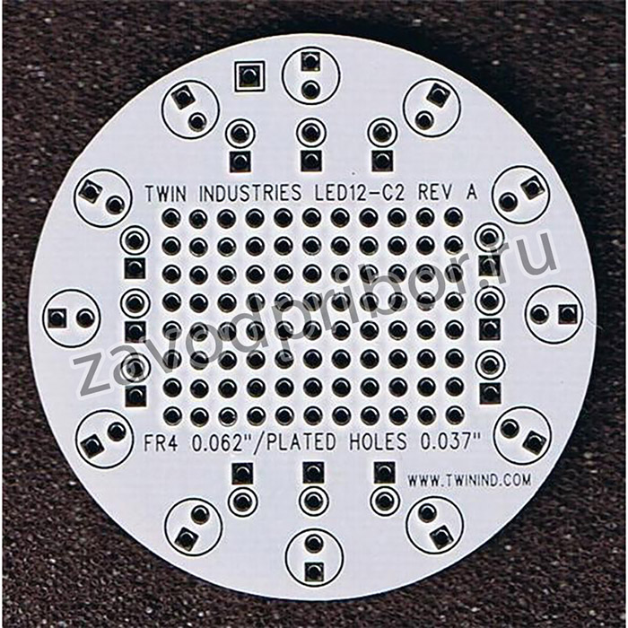 LED12-C2, PCBs & Breadboards PCBs & Breadboards LED Protoboard FR4 2.0" circle.062"