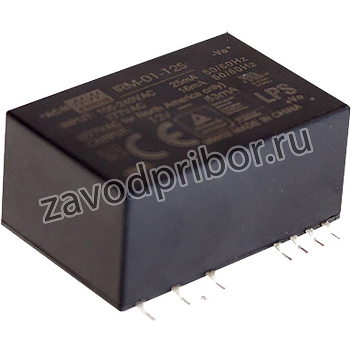 IRM-01-15S, Блок питания: импульсный, модульный, 1Вт, 15ВDC, 0,067А, OUT: 1