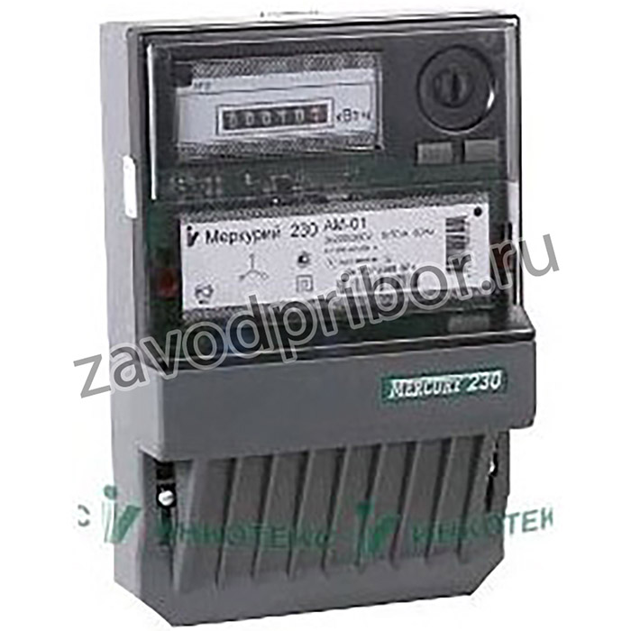 Счетчик Меркурий 230 AM-02 10-100А/400В (1 тар.) МЕХ (монт. пл.)